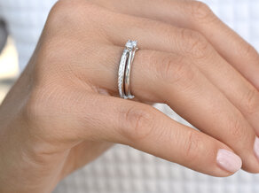 Verlobungsring Delight in 14K Weißgold mit Diamant 0,40ct H/SI