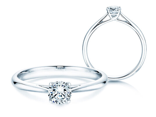 Verlobungsring Delight in 14K Weißgold mit Diamant 0,40ct H/SI