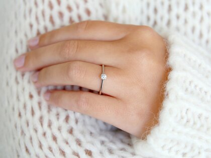Verlobungsring Delight in Silber 925/- mit Labordiamant 0,15ct E/VS