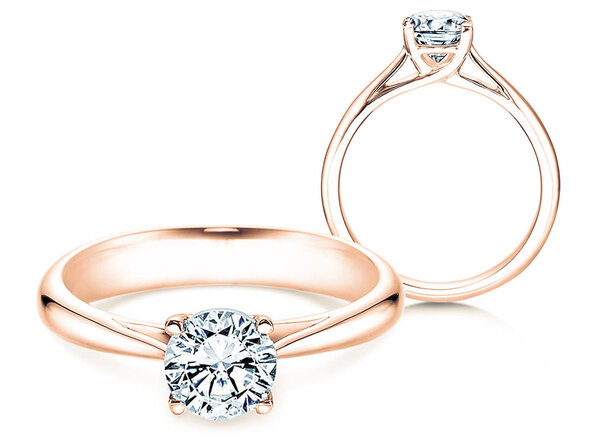 Verlobungsring Delight in 18K Roségold mit Diamant 1,00ct H/SI