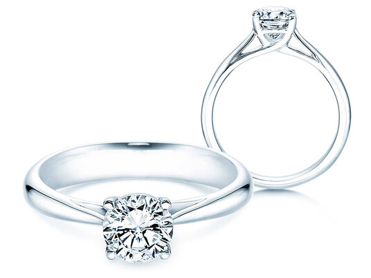 Verlobungsring Delight in 14K Weißgold mit Diamant 1,00ct H/SI