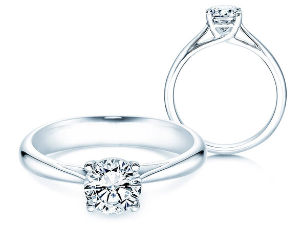 Verlobungsring Delight in 14K Weißgold mit Labordiamant 2,50ct E/VS