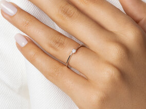 Verlobungsring Devotion in Silber 925/- mit Diamant 0,05ct G/SI