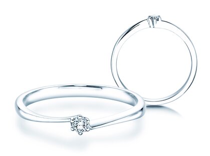 Verlobungsring Devotion in Silber 925/- mit Diamant 0,07ct G/SI