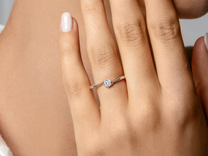 Verlobungsring Devotion in 14K Weißgold mit Diamant 0,20ct H/SI