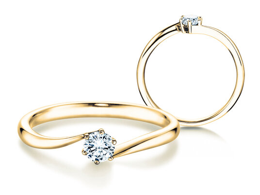 Verlobungsring Devotion in 9K Weißgold mit Diamant 0,50ct H/SI