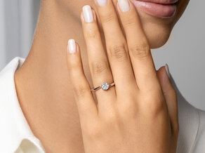 Verlobungsring Devotion in 14K Weißgold mit Diamant 0,50ct H/SI