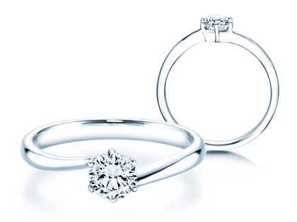 Verlobungsring Devotion in 14K Weißgold mit Diamant 0,50ct H/SI
