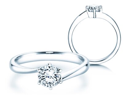 Verlobungsring Devotion in 14K Weißgold mit Diamant 0,75ct H/SI
