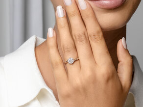 Verlobungsring Devotion in 18K Weißgold mit Diamant 1,00ct H/SI