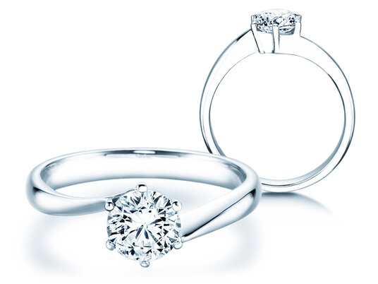 Verlobungsring Devotion in 14K Weißgold mit Diamant 1,00ct H/SI
