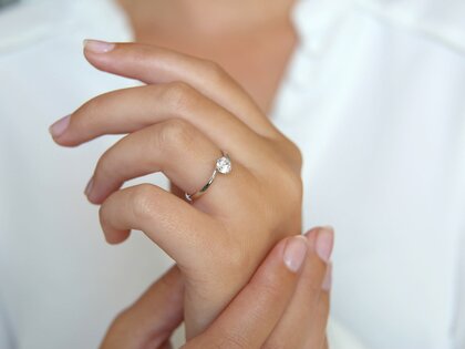 Verlobungsring Devotion in 14K Weißgold mit Diamant 0,50ct H/SI