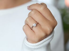 Verlobungsring Devotion in 18K Weißgold mit Diamant 1,00ct H/SI
