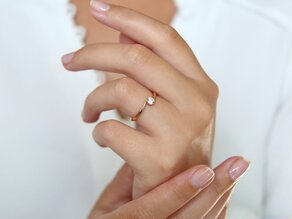 Verlobungsring Devotion in 18K Roségold mit Diamant 0,10ct G/SI