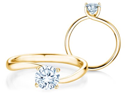Verlobungsring Devour in 9K Gelbgold mit Diamant 1,00ct H/SI