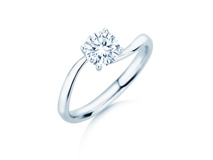 Verlobungsring Devour in 9K Weißgold mit Diamant 1,00ct H/SI