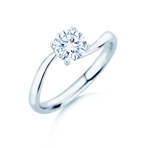 Verlobungsring Devour in 9K Weißgold mit Diamant 1,00ct H/SI