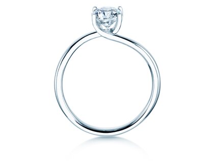 Verlobungsring Devour in 9K Weißgold mit Diamant 1,00ct H/SI