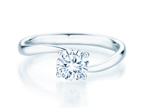 Verlobungsring Devour in 9K Weißgold mit Diamant 1,00ct H/SI
