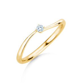Verlobungsring Devour in 14K Gelbgold mit Diamant 0,05ct H/SI