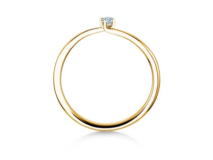 Verlobungsring Devour in 14K Gelbgold mit Diamant 0,05ct H/SI
