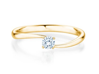 Verlobungsring Devour in 14K Gelbgold mit Labordiamant 0,15ct E/VS