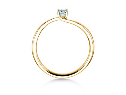 Verlobungsring Devour in 14K Gelbgold mit Labordiamant 0,15ct E/VS