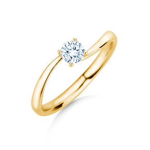 Verlobungsring Devour in 9K Gelbgold mit Diamant 0,25ct H/SI
