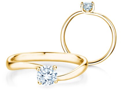 Verlobungsring Devour in 9K Gelbgold mit Diamant 0,50ct H/SI
