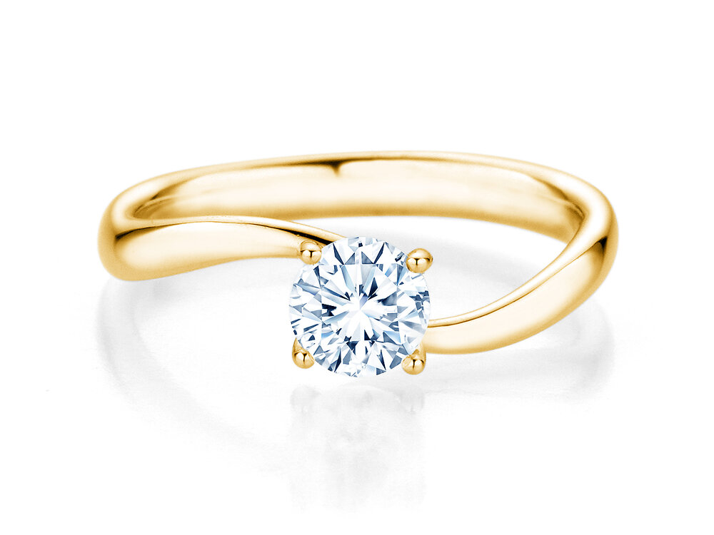 Verlobungsring Devour in 9K Gelbgold mit Labordiamant 0,75ct E/VS