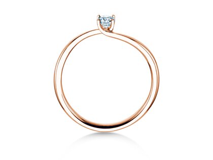 Verlobungsring Devour in 9K Roségold mit Labordiamant 0,15ct E/VS