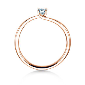 Verlobungsring Devour in 9K Roségold mit Labordiamant 0,15ct E/VS