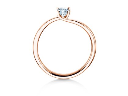 Verlobungsring Devour in 14K Roségold mit Diamant 0,25ct H/SI