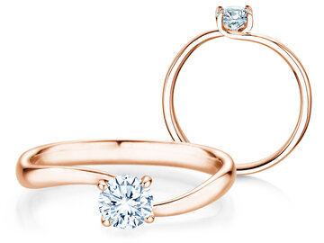 Verlobungsring Devour in 9K Weißgold mit Diamant 0,50ct H/SI