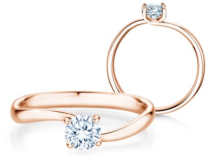 Verlobungsring Devour in 14K Roségold mit Diamant 0,50ct G/SI