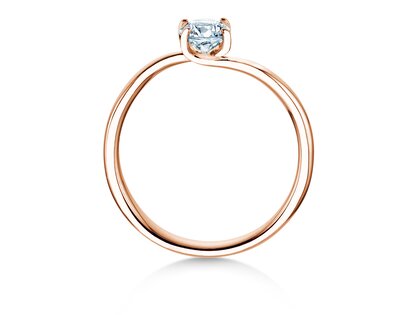 Verlobungsring Devour in 14K Roségold mit Diamant 0,50ct H/SI