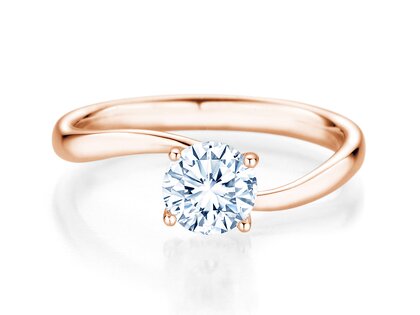 Verlobungsring Devour in 9K Roségold mit Diamant 1,00ct H/SI