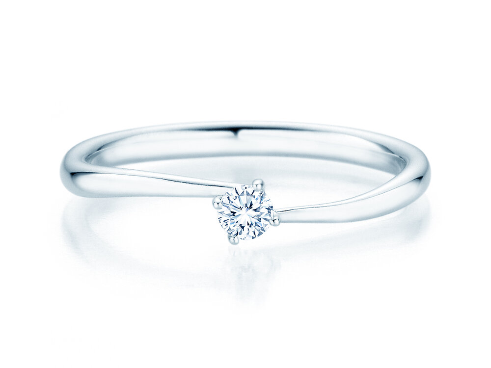 Verlobungsring Devour in Silber 925/- mit Diamant 0,10ct G/SI