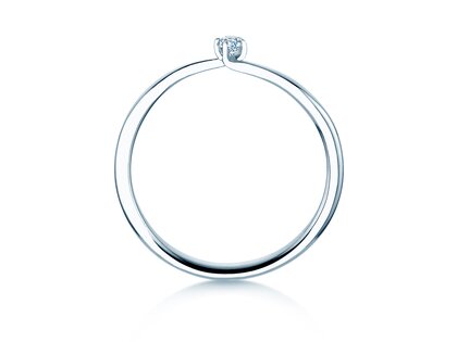 Verlobungsring Devour in 14K Weißgold mit Diamant 0,05ct H/SI