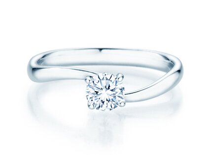 Verlobungsring Devour in 14K Weißgold mit Diamant 0,50ct D/IF