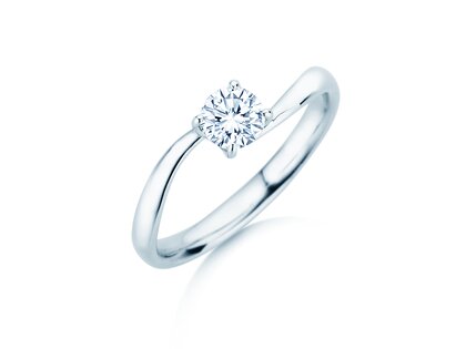 Verlobungsring Devour in 14K Weißgold mit Diamant 0,50ct D/IF