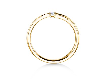 Verlobungsring Eclipse in 14K Gelbgold mit Diamant 0,05ct H/SI