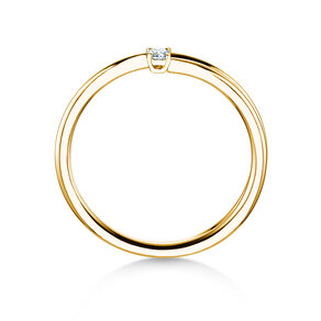 Verlobungsring Eclipse in 14K Gelbgold mit Diamant 0,05ct H/SI