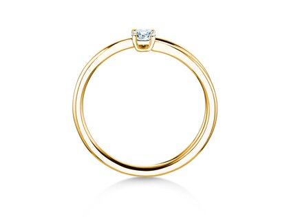 Verlobungsring Eclipse in 14K Gelbgold mit Diamant 0,15ct H/SI