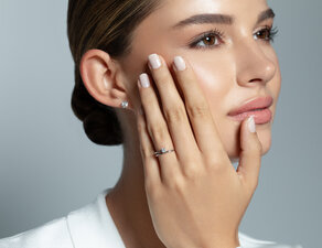Verlobungsring Eclipse in Silber 925/- mit Diamant 0,15ct G/SI