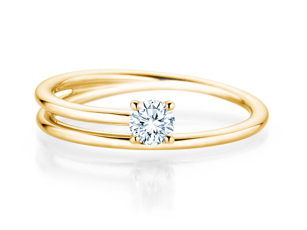 Verlobungsring Eclipse in 9K Gelbgold mit Diamant 0,25ct G/SI