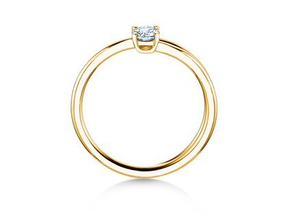 Verlobungsring Eclipse in 9K Gelbgold mit Diamant 0,25ct H/SI