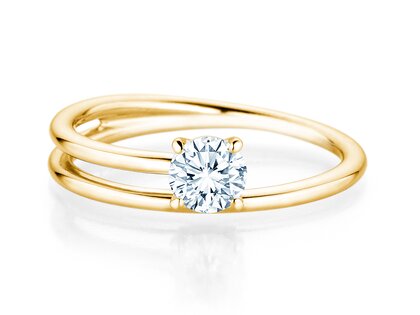 Verlobungsring Eclipse in 14K Gelbgold mit Diamant 0,50ct H/SI