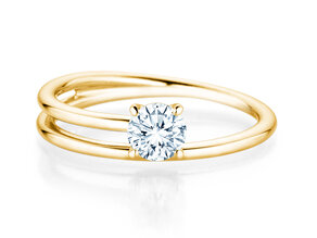 Verlobungsring Eclipse in 14K Gelbgold mit Diamant 0,50ct H/SI