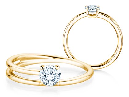 Verlobungsring Eclipse in 14K Gelbgold mit Diamant 0,50ct H/SI